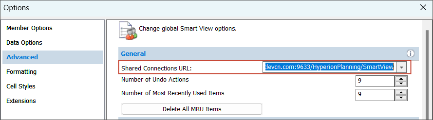 Advanced Options